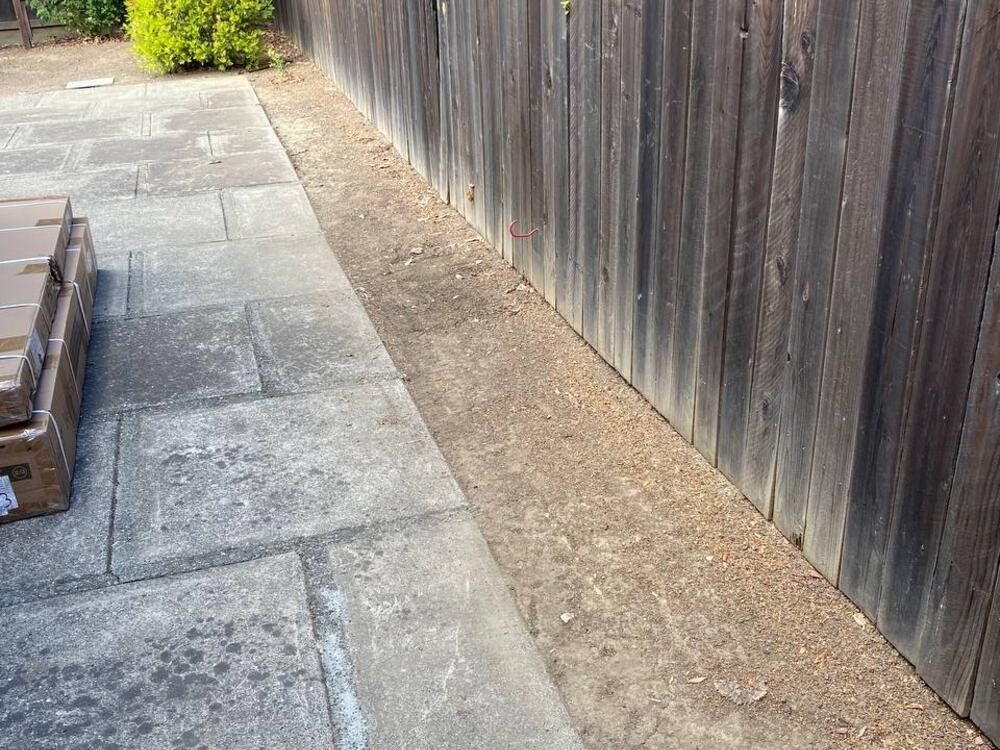 After: the same walkway clear